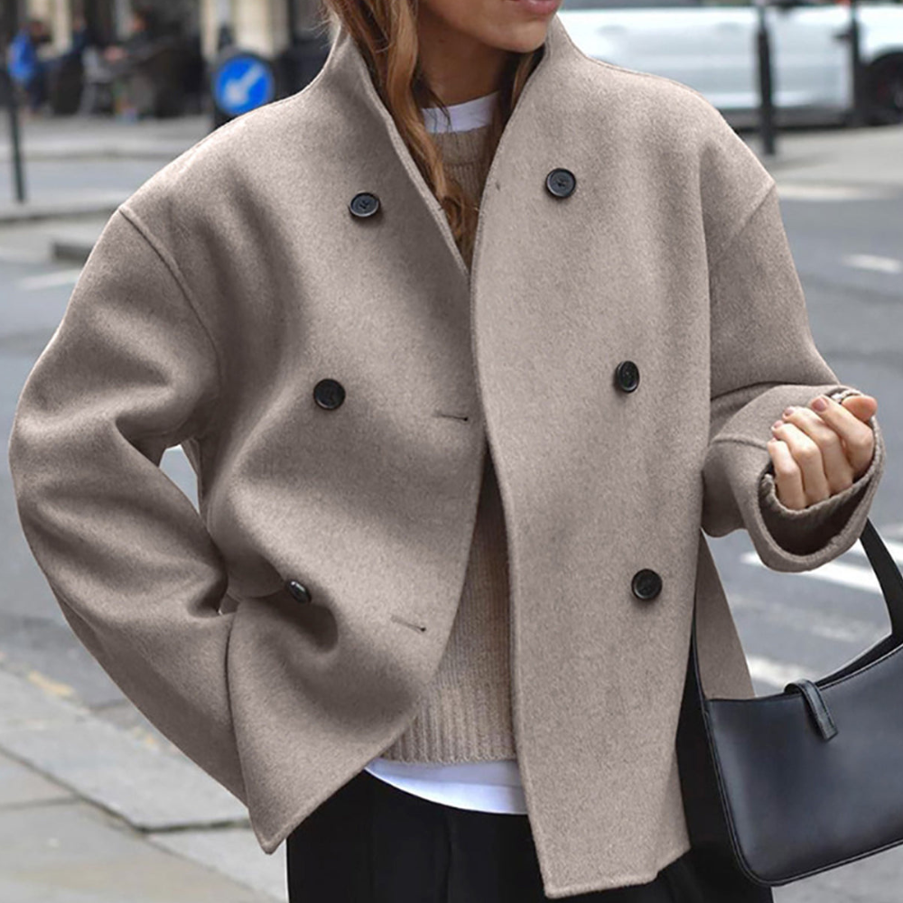 Veste d'hiver ample en laine pour femmes, à la mode vintage