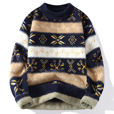 Le Clair™ | Pull Vintage en Cachemire Imprimé pour Hommes