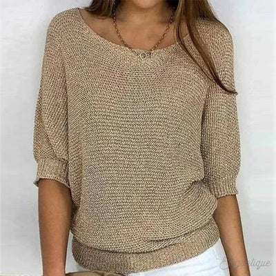 Luigia - Élégant pull en tricot tressé